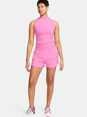 Smocked High Waisted DRI-FIT Playful Pink Shorts